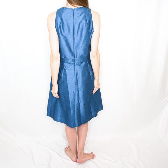 NWT Alfred Sung Women's Mosaic Dupioni Dress Size 10 Blue, Cocktail, Formal, - Picture 3 of 16